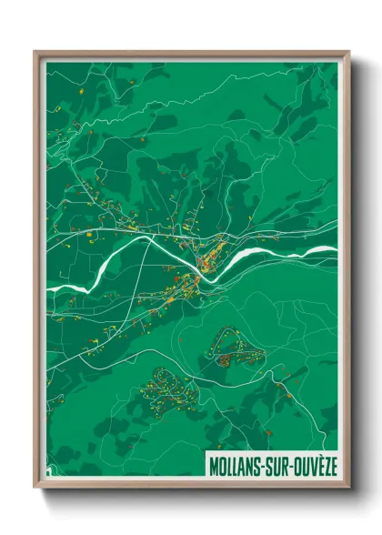 Une affiche de carte sur Mollans-sur-Ouvèze