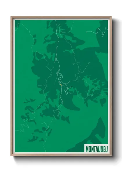 Une affiche de carte sur Montaulieu