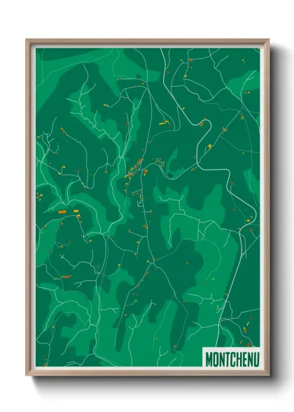 Une affiche de carte sur Montchenu