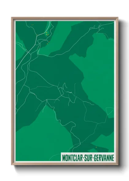 Une affiche de carte sur Montclar-sur-Gervanne