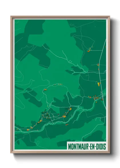 Une affiche de carte sur Montmaur-en-Diois