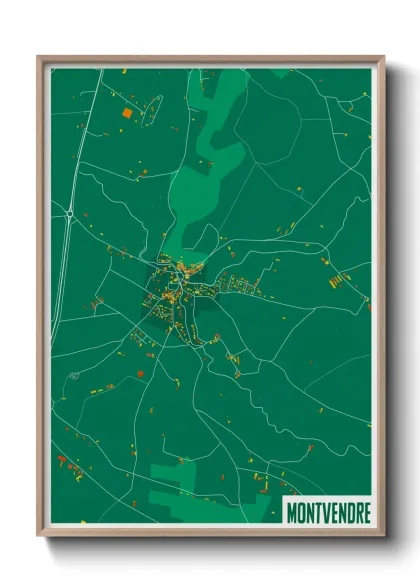 Une affiche de carte sur Montvendre