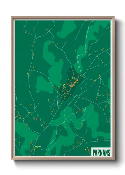 Une affiche de carte sur Parnans