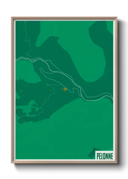 Une affiche de carte sur Pelonne