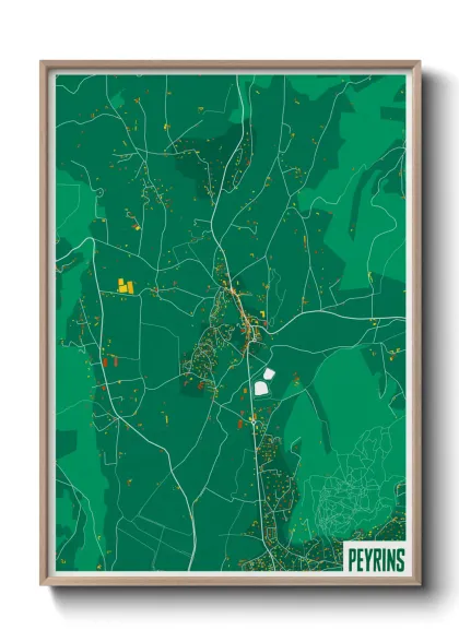 Une affiche de carte sur Peyrins