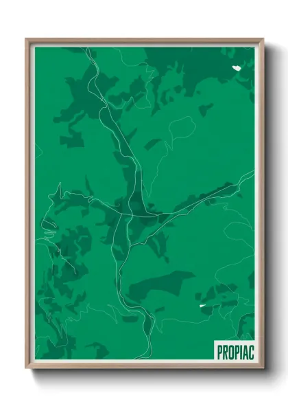 Une affiche de carte sur Propiac