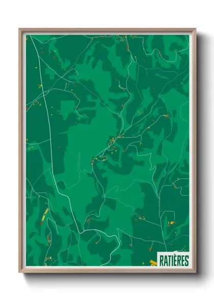 Une affiche de carte sur Ratières