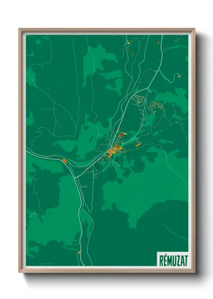 Une affiche de carte sur Rémuzat