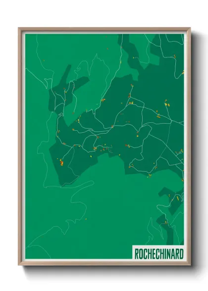 Une affiche de carte sur Rochechinard
