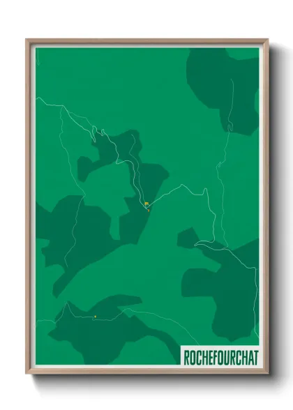 Une affiche de carte sur Rochefourchat