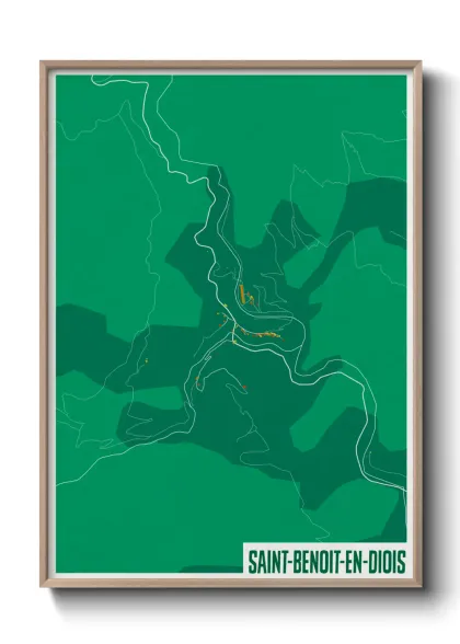 Une affiche de carte sur Saint-Benoit-en-Diois