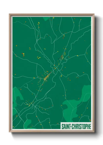 Une affiche de carte sur Saint-Christophe
