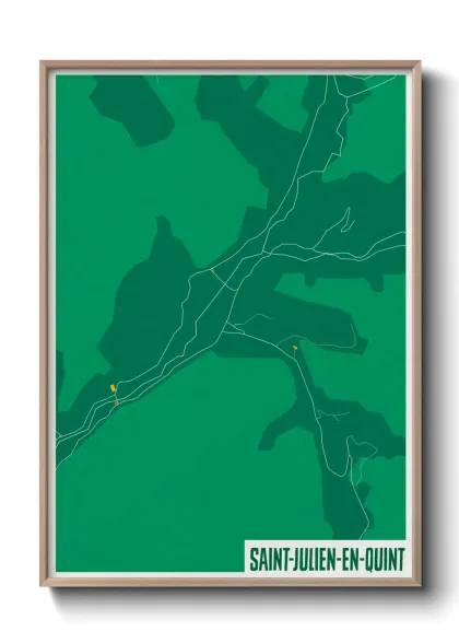 Une affiche de carte sur Saint-Julien-en-Quint