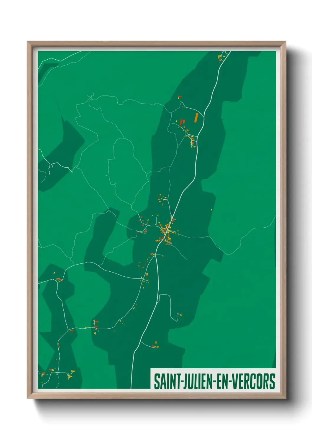 Un poster carteSaint-Julien-en-Vercors