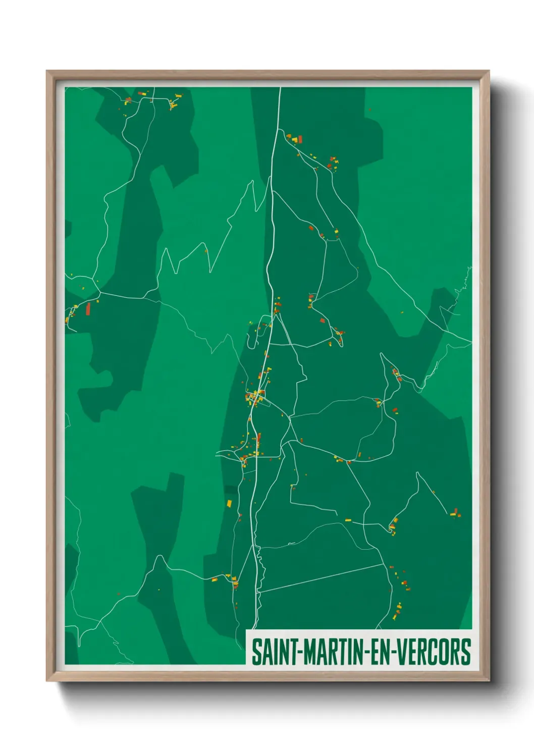 Un poster carteSaint-Martin-en-Vercors