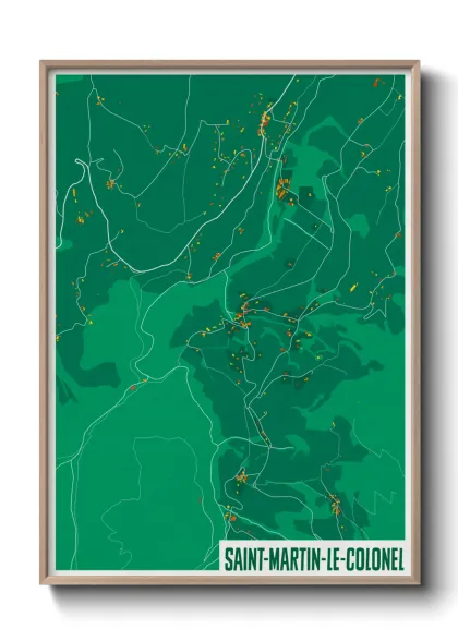 Une affiche de carte sur Saint-Martin-le-Colonel