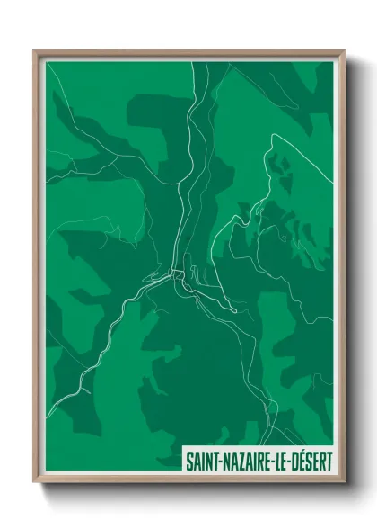 Une affiche de carte sur Saint-Nazaire-le-Désert