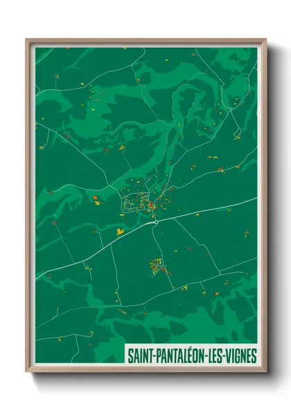 Une affiche de carte sur Saint-Pantaléon-les-Vignes