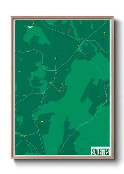 Une affiche de carte sur Salettes