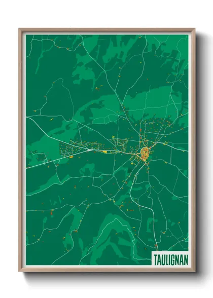 Une affiche de carte sur Taulignan