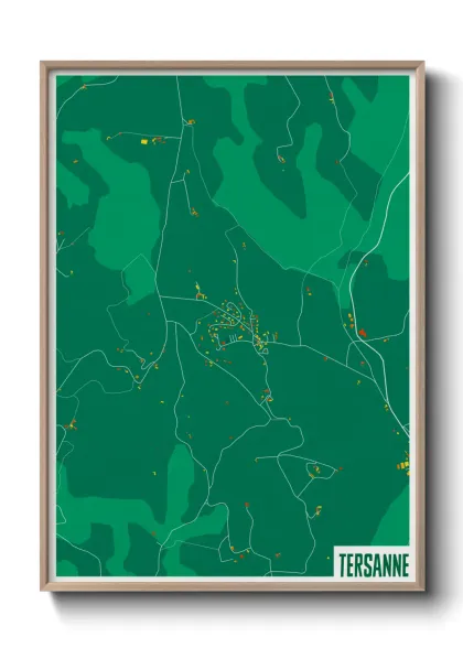 Une affiche de carte sur Tersanne