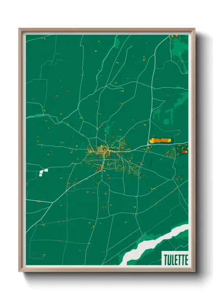 Une affiche de carte sur Tulette