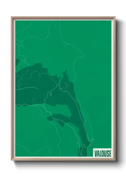 Une affiche de carte sur Valouse