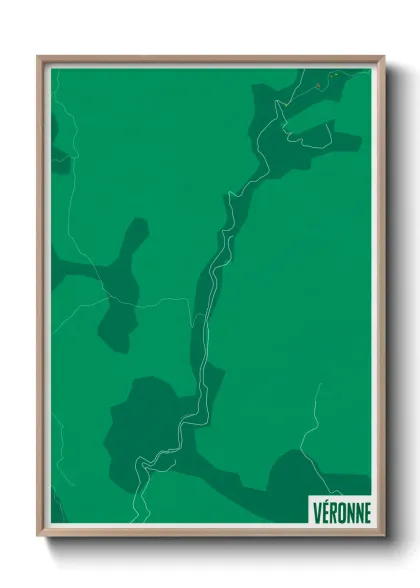 Une affiche de carte sur Véronne