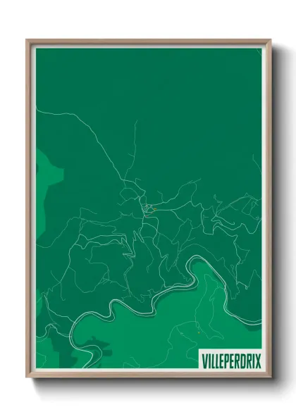 Une affiche de carte sur Villeperdrix