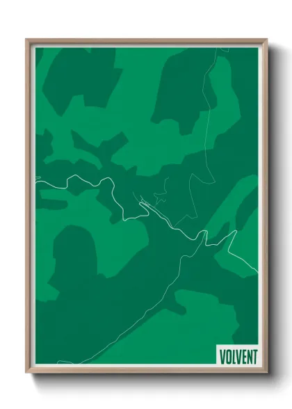 Une affiche de carte sur Volvent