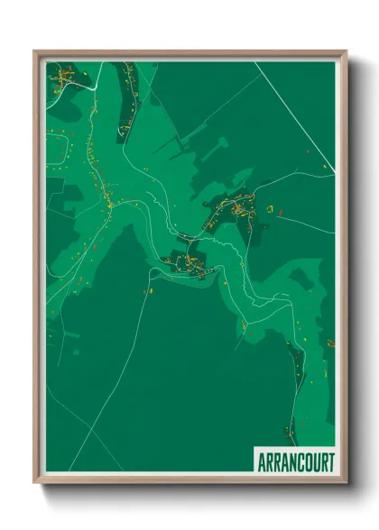 Une affiche de carte sur Arrancourt
