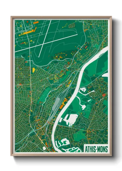 Une affiche de carte sur Athis-Mons