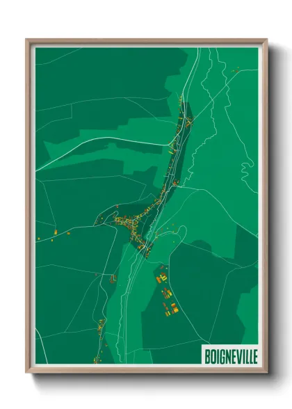 Une affiche de carte sur Boigneville
