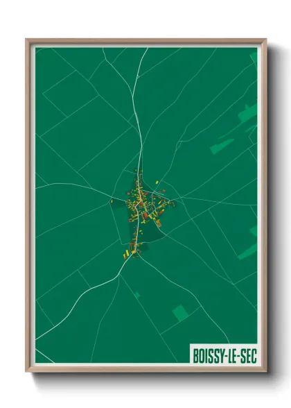Une affiche de carte sur Boissy-le-Sec