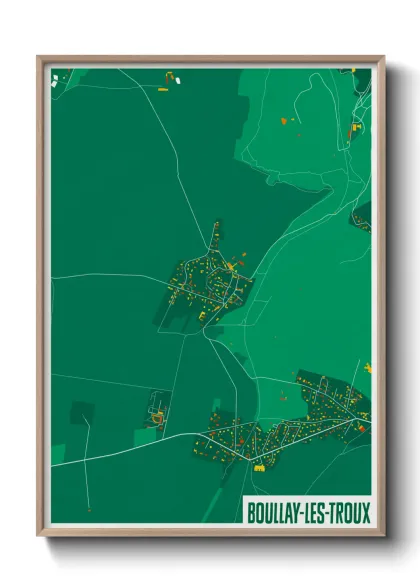 Une affiche de carte sur Boullay-les-Troux