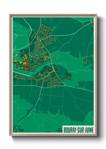 Une affiche de carte sur Bouray-sur-Juine