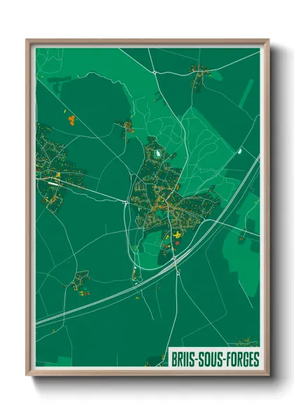 Une affiche de carte sur Briis-sous-Forges