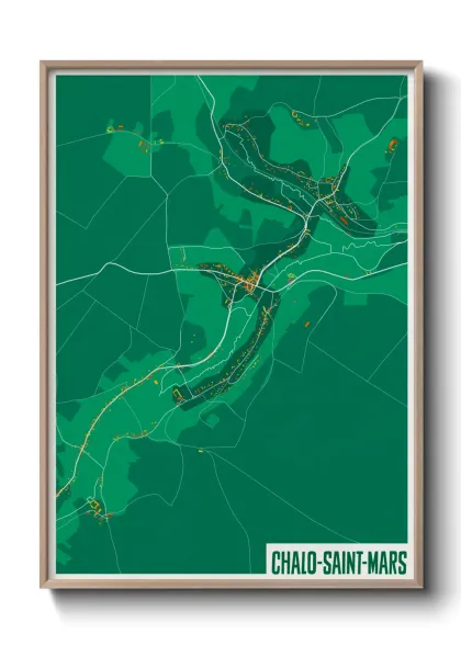Une affiche de carte sur Chalo-Saint-Mars