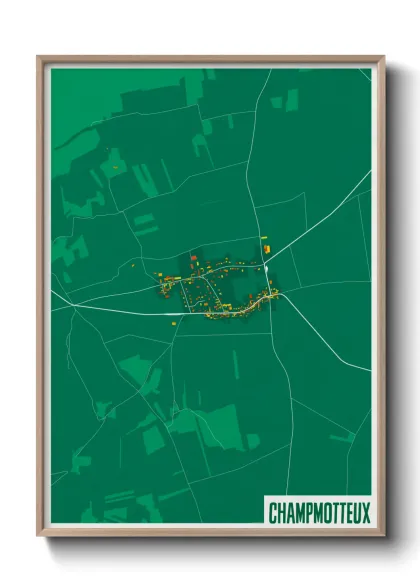 Une affiche de carte sur Champmotteux