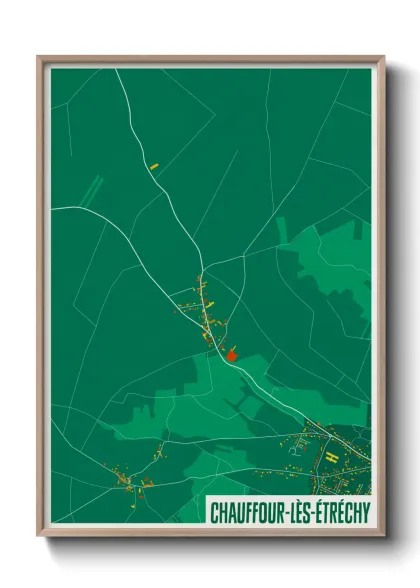 Une affiche de carte sur Chauffour-lès-Étréchy