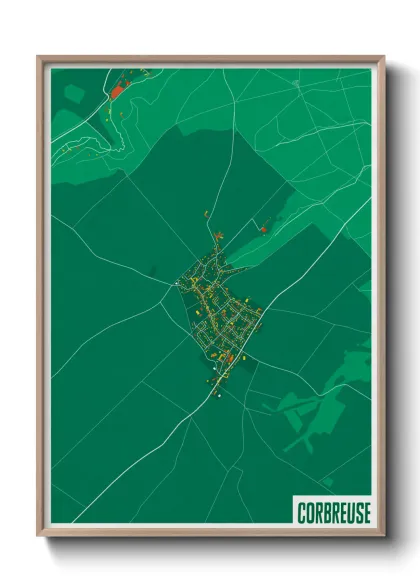 Une affiche de carte sur Corbreuse