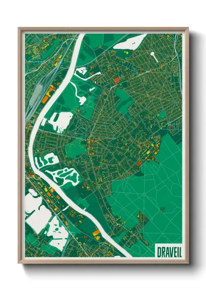 Une affiche de carte sur Draveil