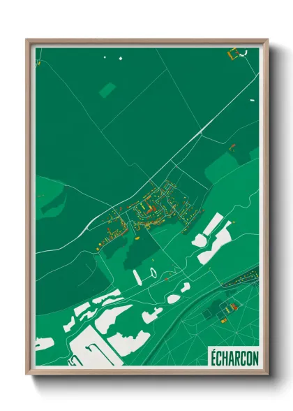 Une affiche de carte sur Écharcon