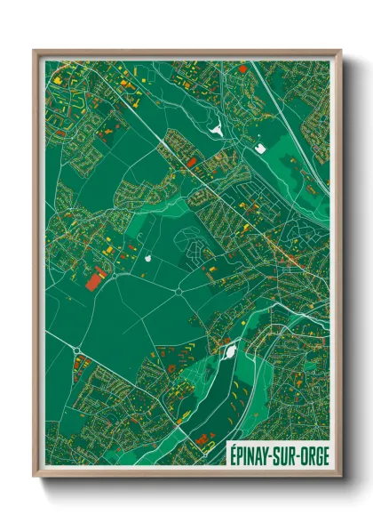 Une affiche de carte sur Épinay-sur-Orge