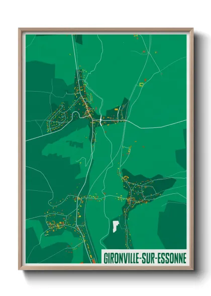 Une affiche de carte sur Gironville-sur-Essonne