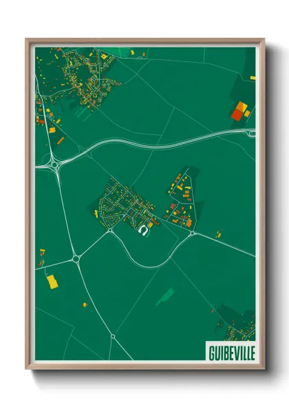 Une affiche de carte sur Guibeville