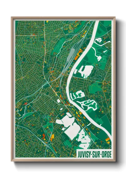 Une affiche de carte sur Juvisy-sur-Orge
