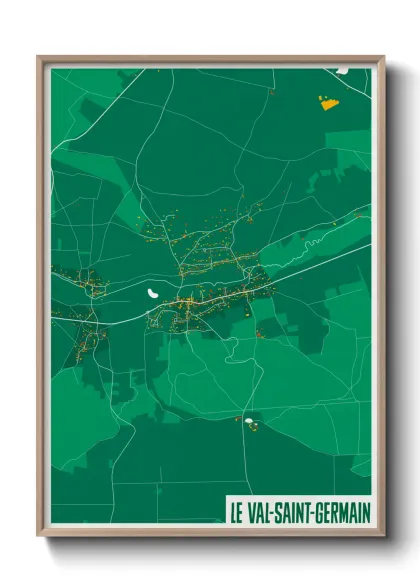 Une affiche de carte sur Le Val-Saint-Germain