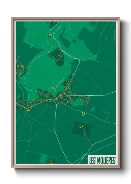 Une affiche de carte sur Les Molières