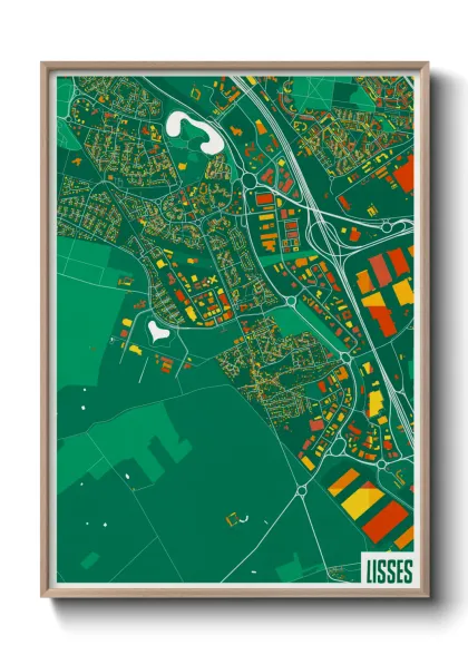 Une affiche de carte sur Lisses